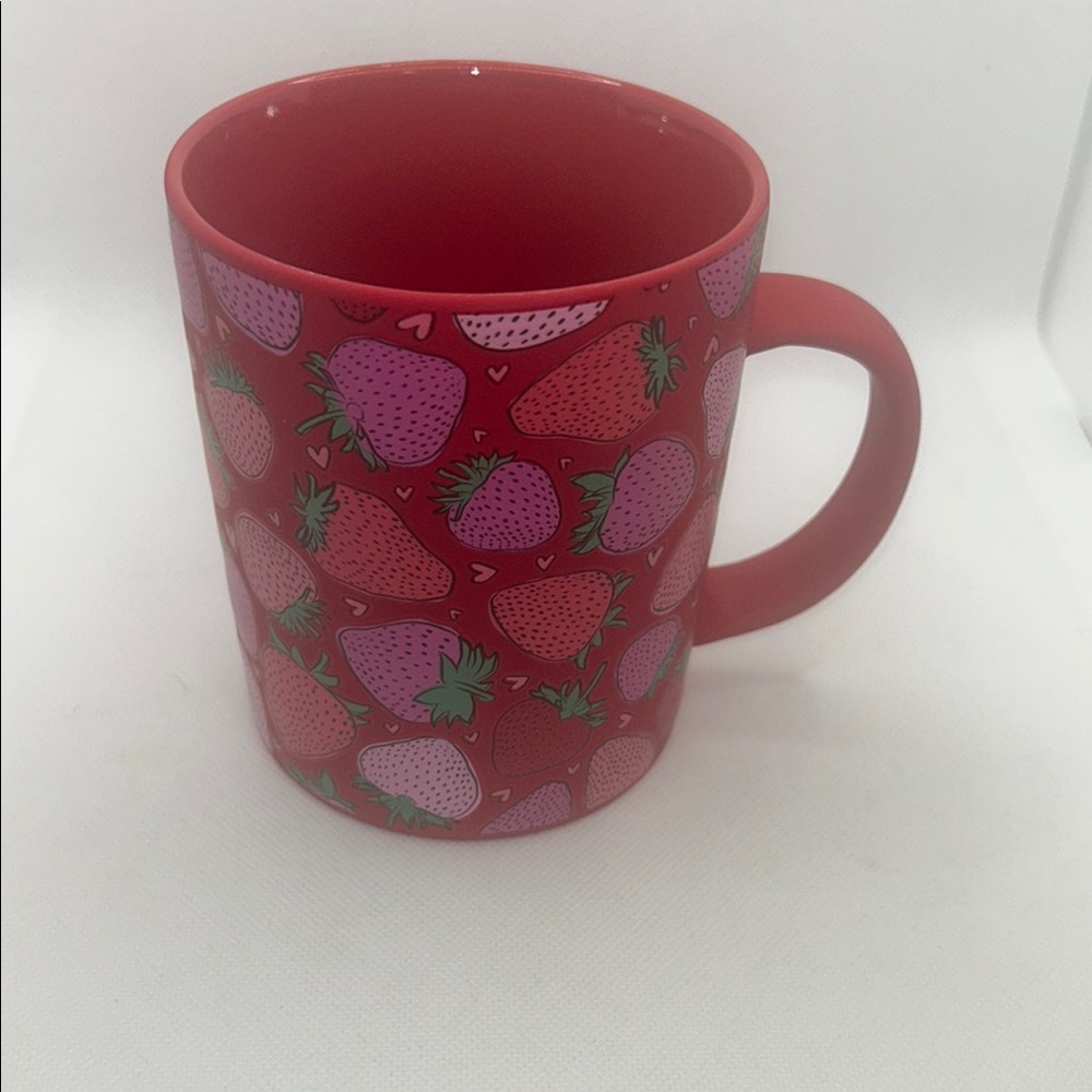 Austin& Ash Strawberry Pattern Red Mug